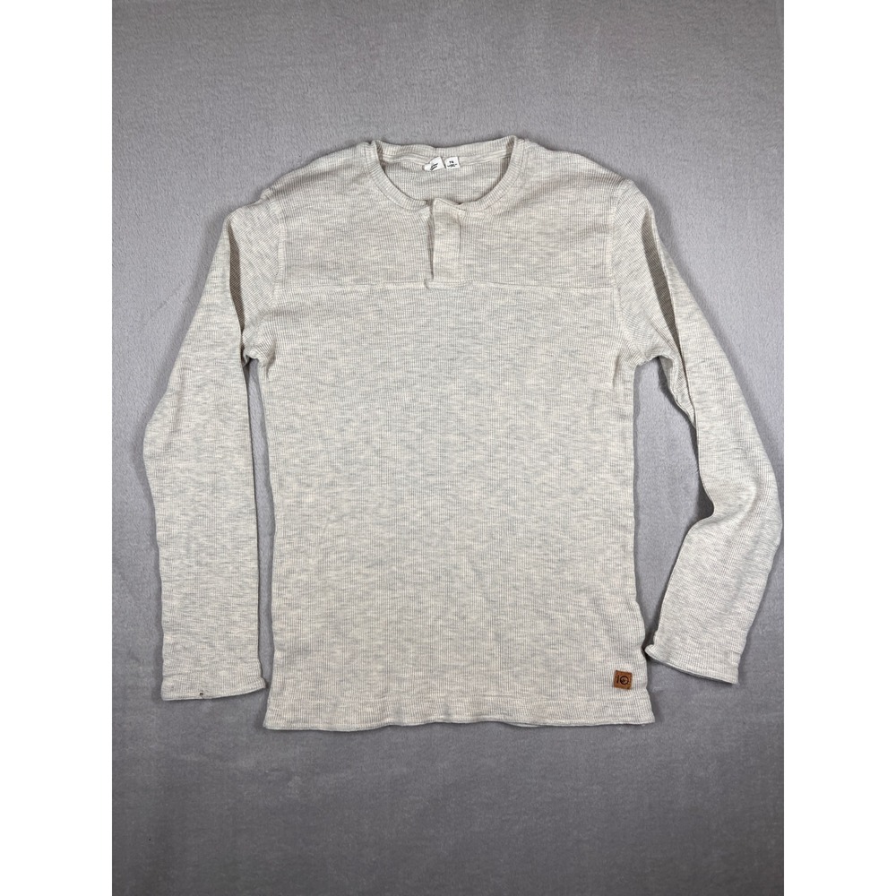 Tentree Mens XL Organic Cotton Waffle Knit Henley Long Sleeve Shirt